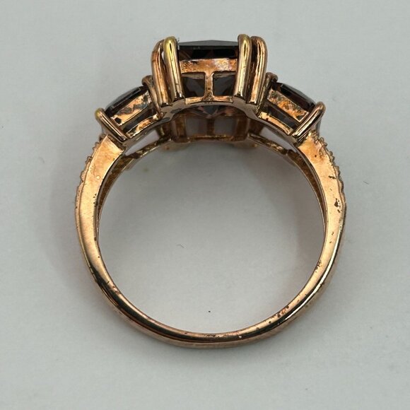 Blush And White Cubic Zirconia 18k Rose Gold Over Silver Ring 9.75ctw SIZE 8 - Picture 11 of 12